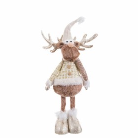 Figure Natural Deer 20 X 14 X 58 CM by BigBuy Home, Christmas - Ref: S8807063, Price: 22,51 €, Discount: %