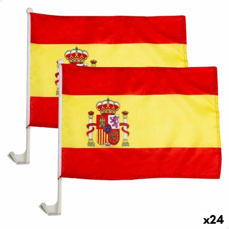 Car flag holder Colorbaby 45 x 30 cm Espanha 2 Peças 24 Unidades | Tienda24 - Global Online Shop Tienda24.eu