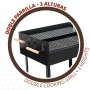 Coal Barbecue with Wheels Aktive Enamelled Metal 100,5 x 88,5 x 40 cm Black | Tienda24 - Global Online Shop Tienda24.eu