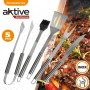 Utensílios para churrasco Aktive Silicone Aço inoxidável 12 Unidades 7,5 x 35 x 1,9 cm (5 Peças) | Tienda24 - Global Online Shop Tienda24.eu