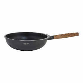 Frigideira Wok BRA A412028 Vermelho/Preto Ø 28 cm Aço inoxidável (1 Unidade) (Ø 28 cm) | Tienda24 Tienda24.eu