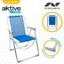 Chaise Pliante Aktive Gomera Bleu 44 x 76 x 45 cm (4 Unités) | Tienda24 - Global Online Shop Tienda24.eu