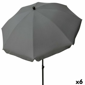 Parasol Aktive 240 x 230 x 240 cm Cinzento (6 Unidades) de Aktive, Sombrinhas - Ref: S8901204, Preço: 120,98 €, Desconto: %