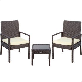 Garden furniture Aktive 3-Seater Sofa Side table 203 x 125 x 64 cm | Tienda24 - Global Online Shop Tienda24.eu