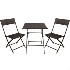 Conjunto de Mesa con 2 Sillas Alexandra House Living Negro 60 x 75 x 60 cm | Tienda24 - Global Online Shop Tienda24.eu