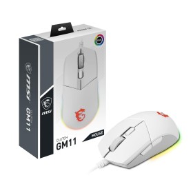 Ratón Óptico MSI CLUTCH GM11 WHITE de MSI, Ratones para gamers - Ref: M0317178, Precio: 29,27 €, Descuento: %