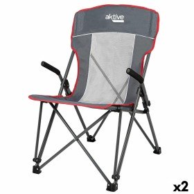 Camping Klappstuhl Aktive Dunkelgrau Rot 56 x 98 x 59 cm (4 Stück) | Tienda24 - Global Online Shop Tienda24.eu