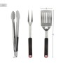 Barbecue Utensils Set Aktive 3 Pieces Barbecue Stainless steel 9 x 41 x 5 cm (4 Units) | Tienda24 - Global Online Shop Tienda24.eu