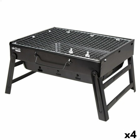 Barbecue Portatile Aktive Rettangolare Nero Acciaio 40 x 20 x 28 cm | Tienda24 - Global Online Shop Tienda24.eu