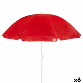 Parasol Aktive UV50 Ø 220 cm Poliéster Metal 220 x 209 x 220 cm (6 Unidades) de Aktive, Sombrinhas - Ref: S8902328, Preço: 85...