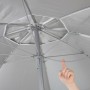 Parasol Aktive UV50 Ø 200 cm Bleu Polyester Aluminium 200 x 198,5 x 200 cm (6 Unités) | Tienda24 - Global Online Shop Tienda24.eu