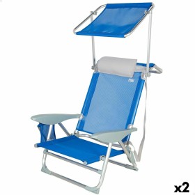 Cadeira de Praia Aktive Azul 47 x 67 x 43 cm (2 Unidades) de Aktive, Cadeiras articuladas - Ref: S8902376, Preço: 92,79 €, De...