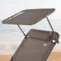 Sun-lounger Aktive Foldable Parasol Grey 193 x 30 x 53 cm | Tienda24 - Global Online Shop Tienda24.eu