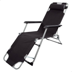 Tumbona reclinable Aktive Negro 177 x 34 x 47 cm de Aktive, Tumbonas - Ref: S8902383, Precio: 41,77 €, Descuento: %