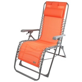 Chaise longue Aktive Textilène Orange 160 x 76 x 52 cm de Aktive, Bains de soleil - Réf : S8902433, Prix : 59,96 €, Remise : %