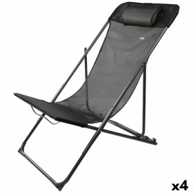 Chaise longue inclinable Aktive Noir 53 x 87 x 78 cm (4 Unités) de Aktive, Bains de soleil - Réf : S8902436, Prix : 84,46 €, ...