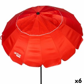 Parasol Aktive Vermelho Alumínio 240 x 235 x 240 cm (6 Unidades) de Aktive, Sombrinhas - Ref: S8902931, Preço: 215,36 €, Desc...