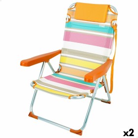 Chaise Pliante avec Repose-Tête Bois Tissu 97 x 56 x 85 cm | Tienda24 - Global Online Shop Tienda24.eu