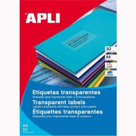 Etiquetas para Impresora Apli SP-581225 210 x 297 mm Transparente de Apli, Etiquetas adhesivas y pegatinas - Ref: M0317579, P...