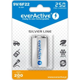 Pilhas Recarregáveis EverActive EVHRL22-250 6F22 200 mAh 9 V de EverActive, Pilhas recarregáveis - Ref: S9106111, Preço: 8,66...