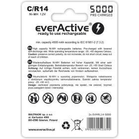 Pilhas Recarregáveis EverActive EVHRL14-5000 1,2 V 5000 mAh de EverActive, Pilhas recarregáveis - Ref: S9106112, Preço: 12,14...