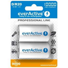 Pilhas Recarregáveis EverActive EVHRL20-10000 10000 mAh 1,2 V de EverActive, Pilhas recarregáveis - Ref: S9106113, Preço: 21,...