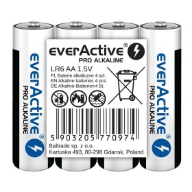 Batteries EverActive LR6 AA 1,5 V (4 Units) by EverActive, Disposable Batteries - Ref: S9106128, Price: 1,88 €, Discount: %