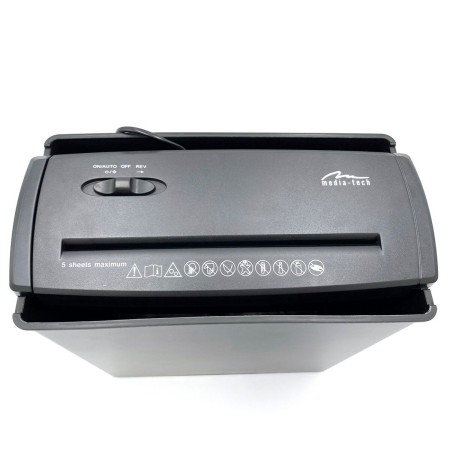 Trituradora de Papel Media Tech Shredder MT215 V2.0 Negro 8 L de Media Tech, Destructoras de papel y documentos - Ref: S91063...