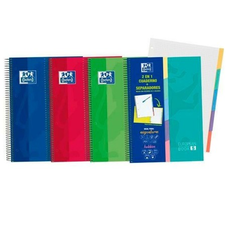 Cuaderno Oxford European Book 5 2 en 1 Microperforado Multicolor A4 10 Piezas | Tienda24 Tienda24.eu