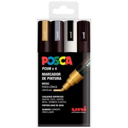 Set de Marcadores POSCA PC-5M GSWB 4 Piezas | Tienda24 Tienda24.eu