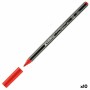 Felt-tip pens Edding 4200 Paintbrush Red (10 Units) | Tienda24 Tienda24.eu