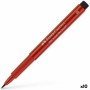 Pennarelli Faber-Castell Pitt Artist Rosso Scuro (10 Unità)