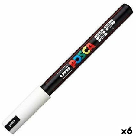 Rotuladores POSCA PC-1MR Branco (6 Unidades) | Tienda24 Tienda24.eu