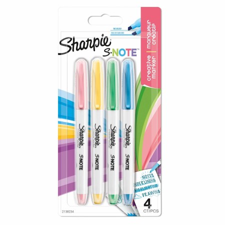 Set of Markers Sharpie 2138234 1-3 mm Multicolour 4 Units (4 Units) by Sharpie, Permanent Markers & Marker Pens - Ref: M03188...