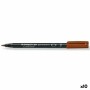 Permanent marker Staedtler Lumocolor Brown (10 Units) | Tienda24 Tienda24.eu