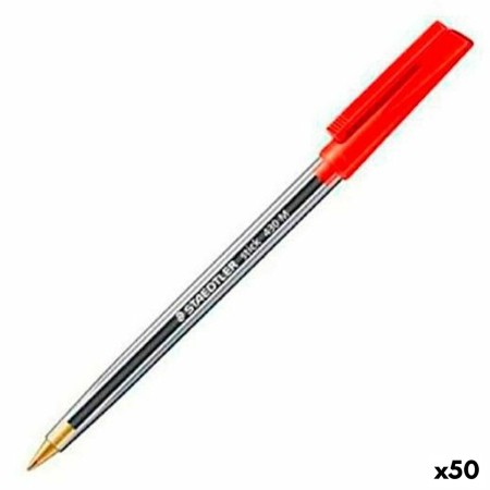 Bolígrafo Staedtler Stick 430 Rojo (50 Unidades) | Tienda24 Tienda24.eu