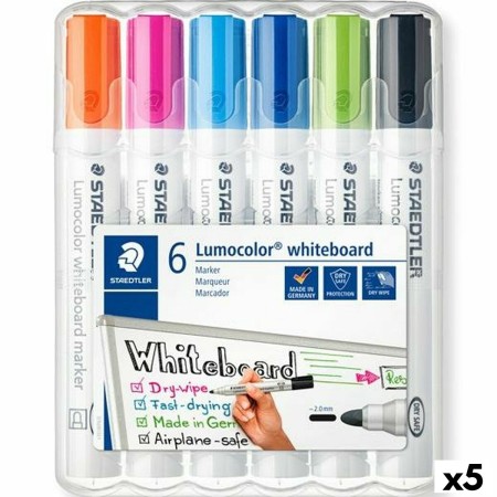 Set of Markers Staedtler Lumocolor 351 Whiteboard 6 Pieces (5 Units) | Tienda24 Tienda24.eu