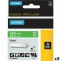 Ruban Laminé pour Etiqueteuses Rhino Dymo ID1-19 19 x 5,5 mm Blanc Vert Autocollants (5 Unités) | Tienda24 Tienda24.eu