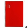 Cuaderno ESCOLOFI Din A4 50 Hojas 8 mm Rojo (5 Unidades) | Tienda24 Tienda24.eu