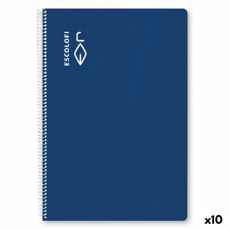 Notebook ESCOLOFI Blue Din A4 50 Sheets (10 Units) | Tienda24 Tienda24.eu