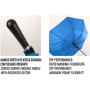 Umbrella Perletti Golf XXL Black Polyester Ø 132 cm | Tienda24 Tienda24.eu