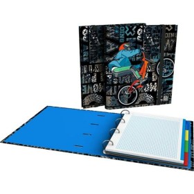 Ring binder Eckō Unltd. Peaks Navy Blue A4 (27 x 33 x 6 cm) | Tienda24 Tienda24.eu