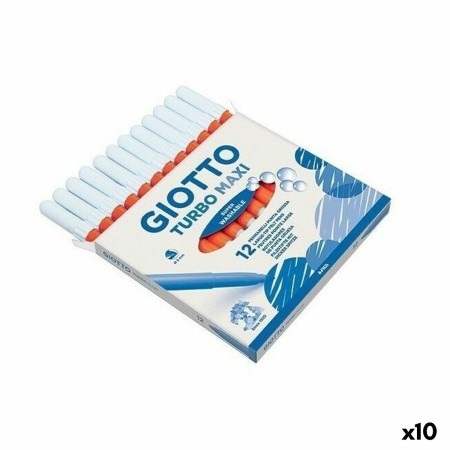 Set of Felt Tip Pens Giotto Turbo Color Orange (10 Units) | Tienda24 Tienda24.eu