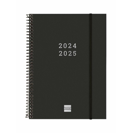 Agenda Finocam Negro A5 15,5 x 21,2 cm 2024-2025 | Tienda24 Tienda24.eu