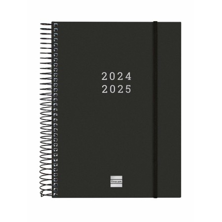 Agenda Finocam Negro A5 15,5 x 21,2 cm 2024-2025 | Tienda24 Tienda24.eu