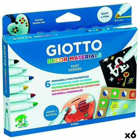 Ensemble de Marqueurs Giotto Multicouleur 6 Pièces (6 Unités) | Tienda24 Tienda24.eu