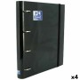 Carpeta de anillas Oxford EuropeanBinder Negro A4+ (4 Unidades) | Tienda24 Tienda24.eu