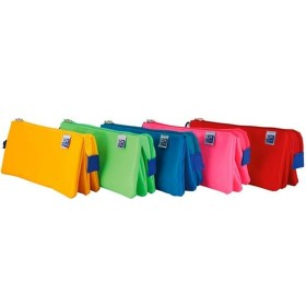 Trousse Fourre-Tout Triple Benetton Letter Vert 21,5 x 10 x 8 cm | Tienda24 Tienda24.eu