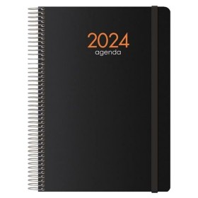 Agenda Finocam Tempus Preto Quarto 15,5 x 21,7 cm 2024-2025 | Tienda24 Tienda24.eu