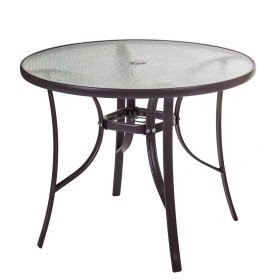 Conjunto de mesa com 2 cadeiras Home ESPRIT Preto Aço Rotim sintético 58 x 58 x 71,5 cm | Tienda24 Tienda24.eu